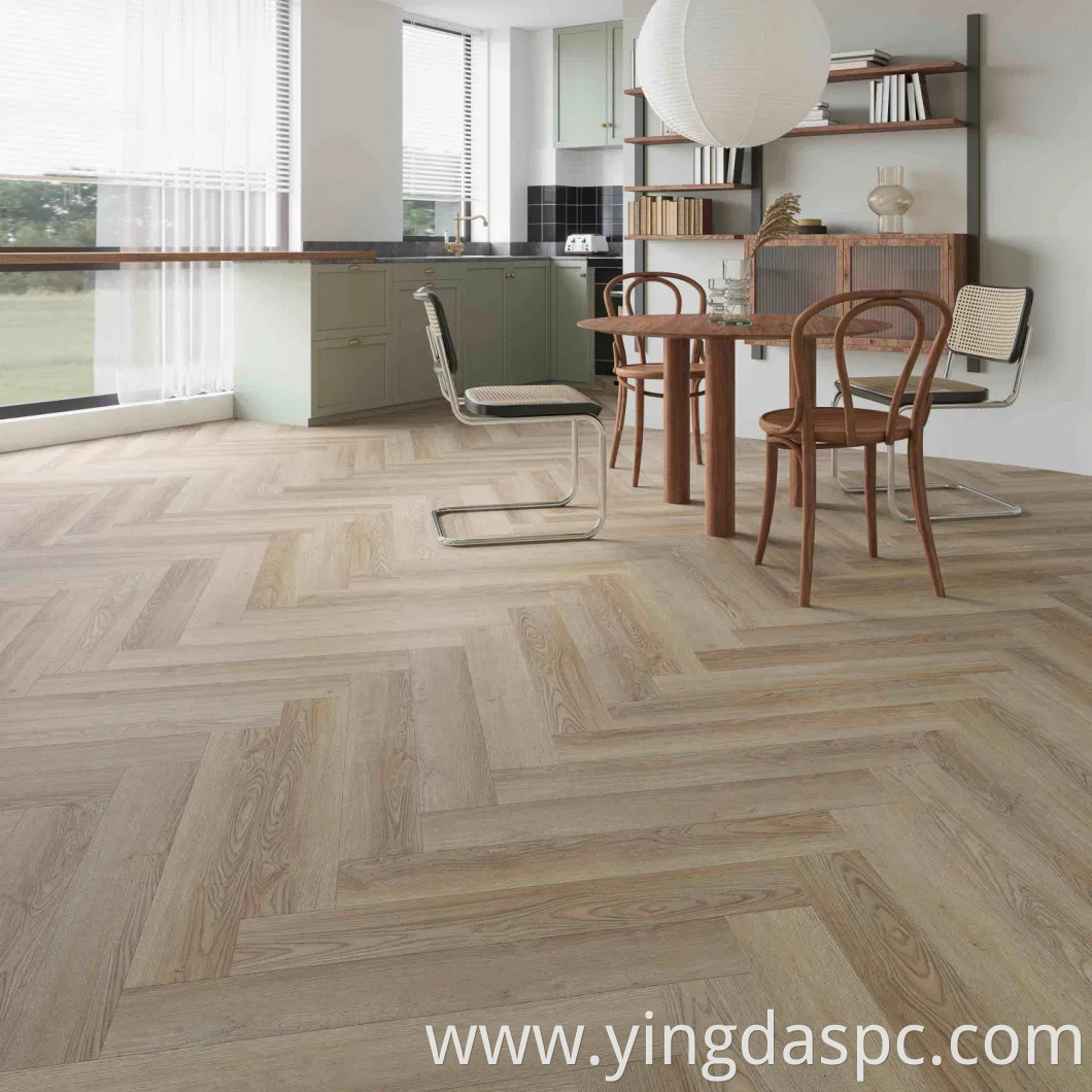 Simple & Generous Style Oak Grain Spc Diamond Vinyl Flooring